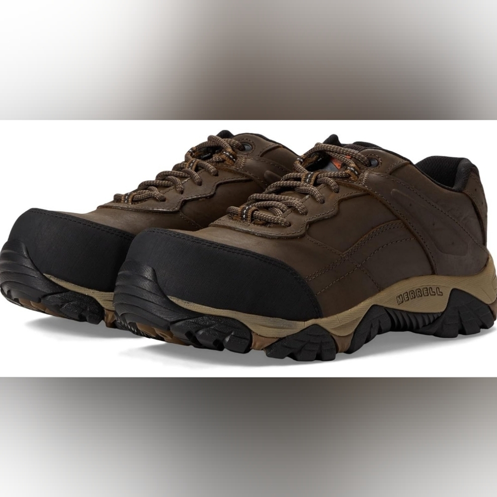 MERRELL WORK Men's Moab Adventure Carbon Fiber Toe Work Shoe Toffee - J004637